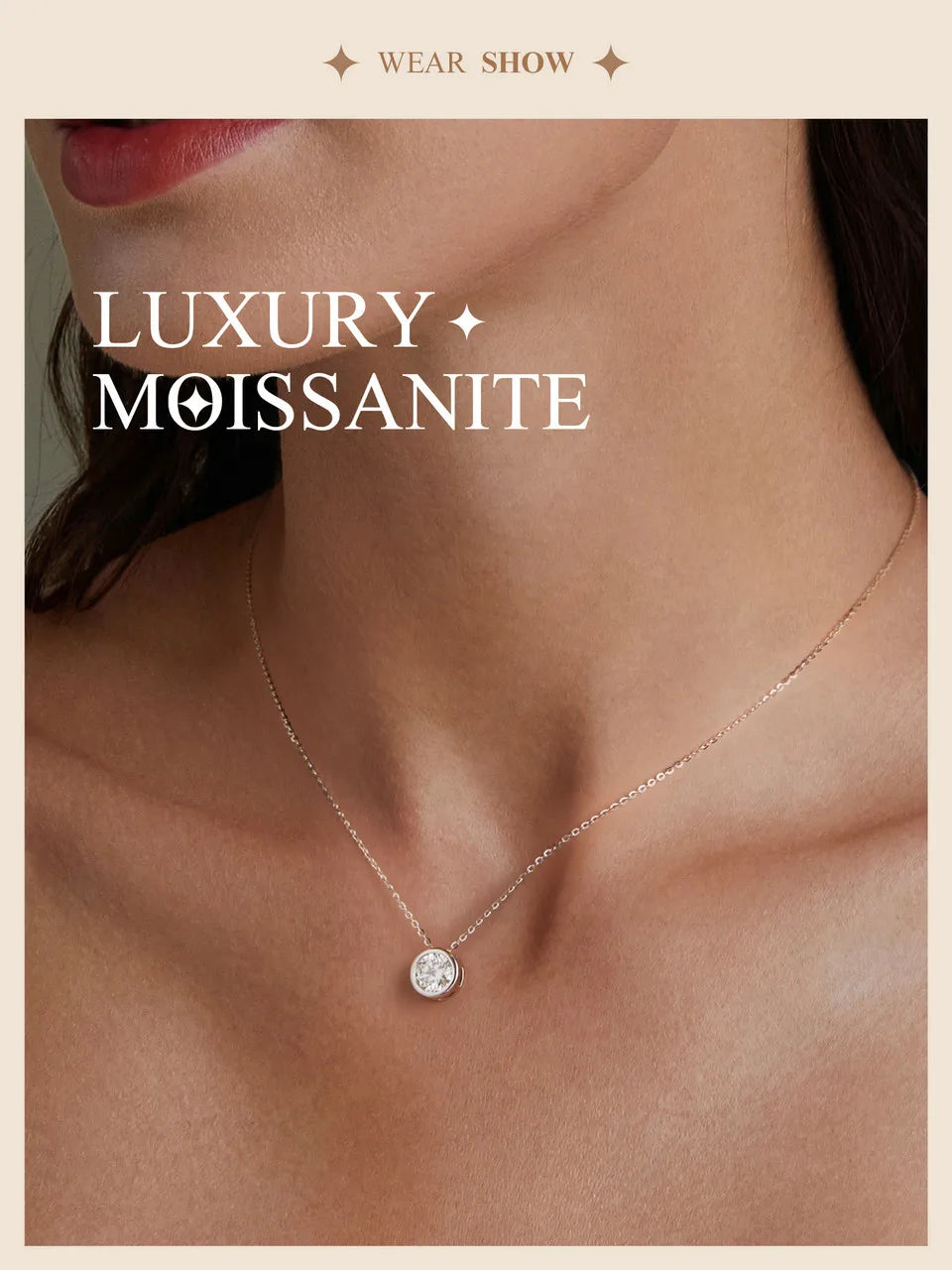 Carat Bazel Moissanite Necklace